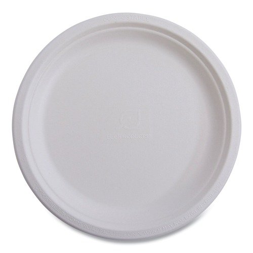 Bowls and Plates | Eco-Products EP-P016NFA Vanguard 6 in. diameter Renewable and Compostable Sugarcane Plates - White (1000/Carton) image number 0