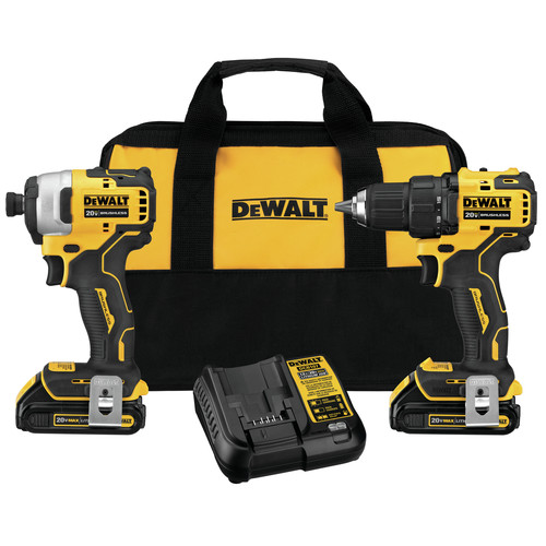 Combo Kits | Factory Reconditioned Dewalt DCK278C2R ATOMIC 20V MAX Brushless Lithium-Ion 1/2 in. Drill Driver/ 1/4 Impact Driver Combo Kit (1.3 Ah) image number 0