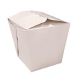 Food Trays, Containers, and Lids | Kari-Out 3103032 4 in. x 3.69 in. x 4.55 in. 32 oz. Paper Food Pail - White (400/Carton) image number 0