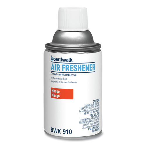Odor Control | Boardwalk 1048770 5.3 oz. Metered Air Freshener Aerosol Spray Refill - Mango (12-Piece/Carton) image number 0
