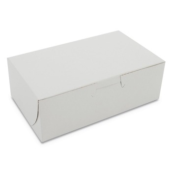 SCT SCH 0911 6.25 in. x 3.75 in. x 2.13 in. Paper One-Piece Non-Window Bakery Boxes - White (250/Bundle)