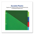 Office Jansan | Avery 11906 Insertable 5-Tab 11-1/8 in. x 9-1/4 in. Big Tab Plastic Dividers with Two Pockets - Multicolor (1-Set) image number 4