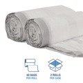 Trash Bags | Boardwalk BWK1DK100 13 Gallon 0.8 mil. Drawstring Kitchen Bags - White (50 Bags/Roll, 2 Rolls/Carton) image number 5