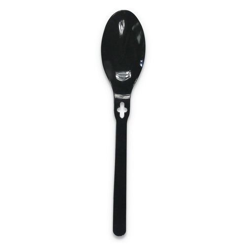  | Wego 54101100 Polystyrene Spoon - Black (1000/Carton) image number 0