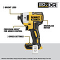 Dewalt DCK449E1P1 20V MAX XR Brushless Lithium-Ion 4-Tool Combo Kit with (1) 1.7 Ah and (1) 5 Ah Battery image number 3