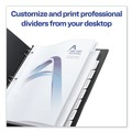 Office Jansan | Avery 11554 Print-On 11 in. x 8.5 in. 8-Tab 3-Hole Customizable Punched Dividers - White (200/Pack) image number 7