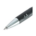 Office Jansan | Universal 39724 0.7 mm. Medium Comfort Grip Retractable Gel Pen - Black Ink, Gray/Black/Silver Barrel (36/Pack) image number 6