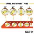 Levels | Klein Tools 935AB4V ACCU-BEND 4-Vial Level - High Visibility, Orange image number 10