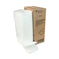 Food Trays, Containers, and Lids | Pactiv Corp. YTD188010000 8.42 in. x 8.15 x 3 in. Foam Hinged Lid Containers Dual Tab Lock - White (150/Carton) image number 3