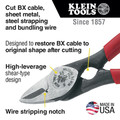 Cable and Wire Cutters | Klein Tools 1104 All-Purpose Shears and BX Cable Cutter - Red image number 4