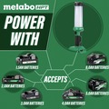 Lanterns | Metabo HPT UB18DFQ4M 18V MultiVolt Lithium-Ion Cordless 750 Lumen LED Lantern (Tool Only) image number 6