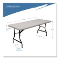 Office Jansan | Iceberg 65223 72 in. x 30 in. x 29 in. IndestrucTable Industrial Rectangular Folding Table - Platinum image number 9