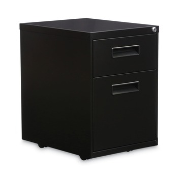 Alera 14.96 in. x 19.29 in. x 21.65 in. 2-Drawers: Box/File Legal/Letter Left or Right File Pedestal - Black