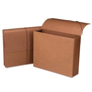 Smead 5.25 in. Expansion 1 Section Elastic Cord Closure Letter Size Expanding Wallet With Elastic Cord - Redrope (10/Box)