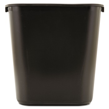 Rubbermaid Commercial 7-Gallon Rectangular Deskside Wastebasket - Black