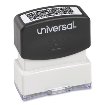 Universal Pre-Inked 1.69 in. x 0.56 in. Obscures Area Security Stamp - Black