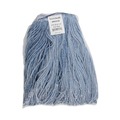 Office Jansan | Boardwalk BWK2016B #16 Cut-End Standard Head Cotton/Synthetic Fiber Mop Head - Blue (12/Carton) image number 1