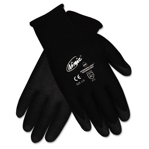 Bulk Savings Pricing 2 | MCR Safety N9699M Ninja HPT PVC coated Nylon Gloves - Black Medium (1-Pair) image number 0