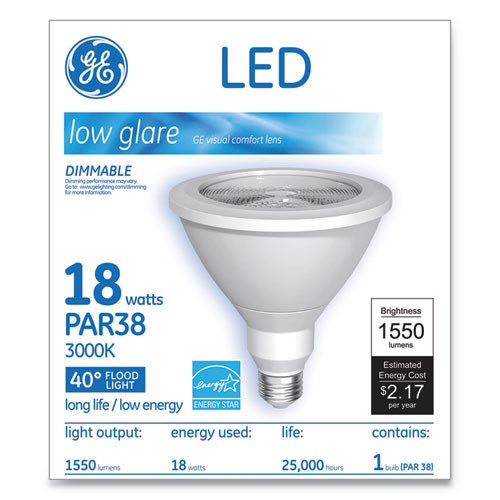 | GE 92967 PAR38 18-Watt LED Dimmable Flood Light Bulb - Warm White image number 0