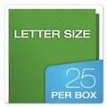 Office Jansan | Oxford 57703 11 in. x 8.5 in. 0.5 in. Capacity Twin-Pocket Folders with 3 Fasteners - Green (25/Box) image number 6