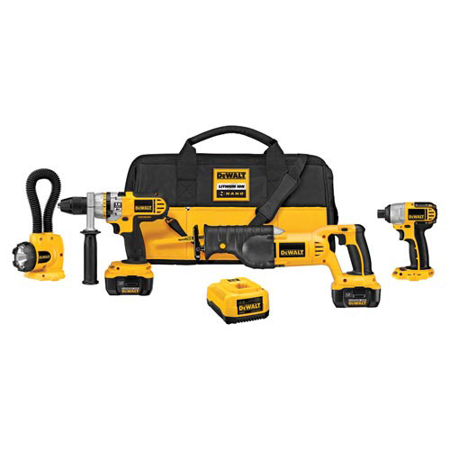Factory Reconditioned Dewalt Dck475lr 18v Xrp Cordless Lithium Ion 4 Tool Combo Kit Cpo Outlets