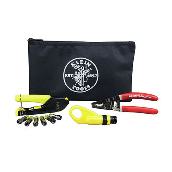 Klein Tools VDV026-211 Coax Cable Installation Kit with Zipper Pouch