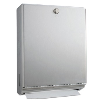 Bobrick B-2620 ClassicSeries 10.81 x 3.94 x 14.06 Surface-Mounted Paper Towel Dispenser - Satin