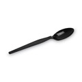 Cutlery | Dixie TH53C7 Individually Wrapped Heavyweight Polystyrene Teaspoons - Black (1000/Carton) image number 2
