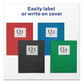 Office Jansan | Avery 47978 0.5 in. Capacity 11 in. x 8.5 in. Prong Fastener Two-Pocket Folder - Black (25/Box) image number 7