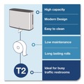 Cleaning & Janitorial Supplies | Tork 465500 14 in. x 5.13 in. x 9.88 in. Image Design Mini Jumbo Bath Tissue Roll Dispenser - Stainless Steel image number 6