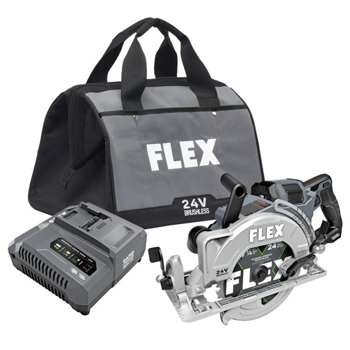 Circular Saws | FLEX FX2141R-1J 24V Stacked Lithium Advantage Brushless 7-1/4 in. Cordless Rear Handle Circular Saw Kit (10 Ah) image number 0