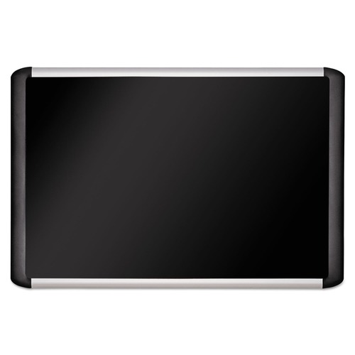 Bulletin Boards | MasterVision MVI050301 SoftTouch 48 in. x 36 in. Aluminum Frame Fabric Surface Bulletin Board - Black image number 0