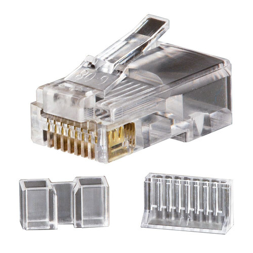Electronics | Klein Tools VDV826-603 25-Piece RJ45/CAT6 Modular Data Plug Set - Clear image number 0