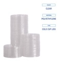 Food Service | Boardwalk BWKPET912STRAWPK 9 oz. to 12 oz. Crystal-Clear Cold Cup Straw-Slot Lids - Clear (100/Pack) image number 5