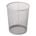 Office Jansan | Rubbermaid Commercial FGWMB20SLV 5 Gallon Steel Mesh Wastebasket - Silver image number 0