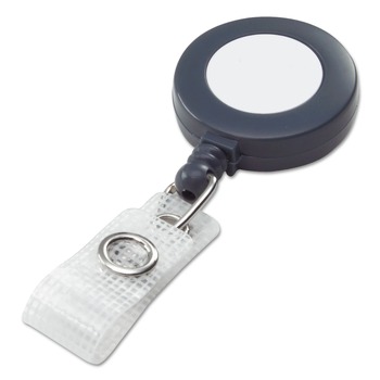 GBC 3 ft. Extension Badgemates Plastic Retractable Name Badge Reel - Gray (25/Box)