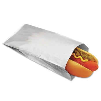 PRODUCTS | Bagcraft 300456 3.5 in. x 8.5 in. Foil Single-Serve Bags - Silver (1000/Carton)