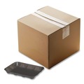 Food Service | Pactiv Corp. 51P904D 9.58 in. x 7.08 in. x 1.25 in. #4D Foam Supermarket Tray - Black (400/Carton) image number 0