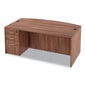 Office & Office Supplies | Alera VA227236WA 71 in. x 41.38 in. x 29.63 in. Valencia Series Bow Front Desk Shell - Modern Walnut image number 6