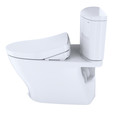 Bidets | TOTO MW4423056CUFG#01 WASHLETplus Nexus 1G 2-Piece Elongated 1.0 GPF Toilet with S550e Contemporary Bidet Seat (Cotton White) image number 2