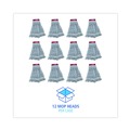 Customer Appreciation Sale - Save up to $60 off | Boardwalk BWK553 Rayon/Polyester Wide Floor Finish Mop Head - Large, White/Blue (12/Carton) image number 4