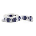 Office Jansan | Smead 67086 1 in. x 1.25 in. "P" End Tab Filing Label - White/Violet (500/Roll) image number 0