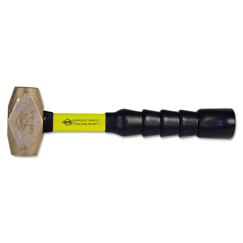 Sledge Hammers | Nupla 30-015 1.5 lbs. 15 in. Fiberglass Handle Brass-Head Sledge Hammer image number 0