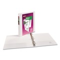 Binders | Avery 17575 11 in. x 8.5 in. 3 Rings, 1 in. Capacity, Durable View Binder with DuraHinge and Slant Rings - White (4/Pack) image number 3