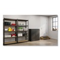Office Filing Cabinets & Shelves | Alera 25764 36 in. x 18 in. x 42 in. 3 Shelves Economy Assembled Storage Cabinets - Black image number 6