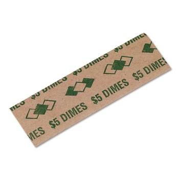 PM Company $5 Dimes Tubular Coin Pop-Open Wrappers (1000/Pack)