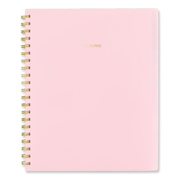AT-A-GLANCE 13-Month: Jan 2026 to Jan 2027 11 in. x 9.38 in. Harmony Weekly/Monthly Poly Planner - Pink Cover