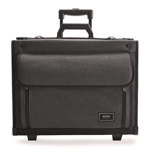 Office & Office Supplies | SOLO B78410 Classic Recycled Rolling Catalog Case Fits Device Up to 17.3-in 9.31 x 9.31 x 16.14 Gray/Black image number 0