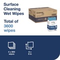 Cleaning & Janitorial Supplies | Tork 192830 6 in. x 6 in. 1-Ply Surface Cleaning Wet Wipe - Lemon, White (4 Rolls/Carton) image number 2