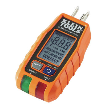 Klein Tools RT250 LCD Display GFCI Outlet Tester
